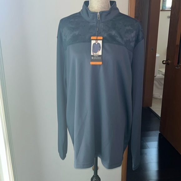 New Men's Pebble Beach Blue Performance 1/4 Zip Pullover Size XXL - Picture 4 of 9